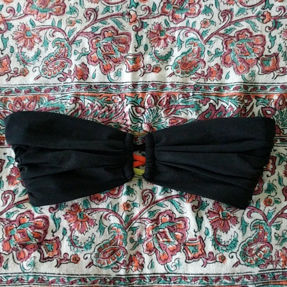 Boys + Arrows black strappless top